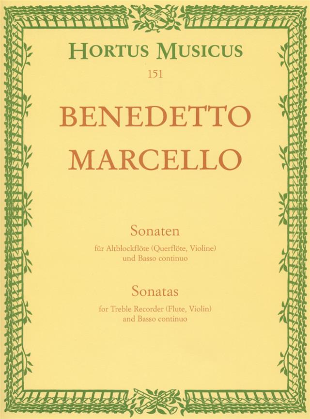 Marcello: Sechs Sonaten fuer Blockflöte oder andere Melodie-Instrumente und Basso continuo, Heft 1