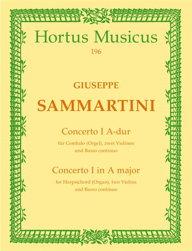 Sammartini: Concerto fuer Cembalo oder Orgel, zwei Violinen und Basso continuo
