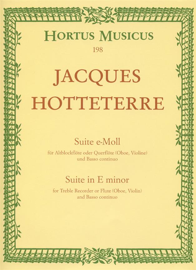 Hotteterre: Suite e-Moll - Suite in E-Minor