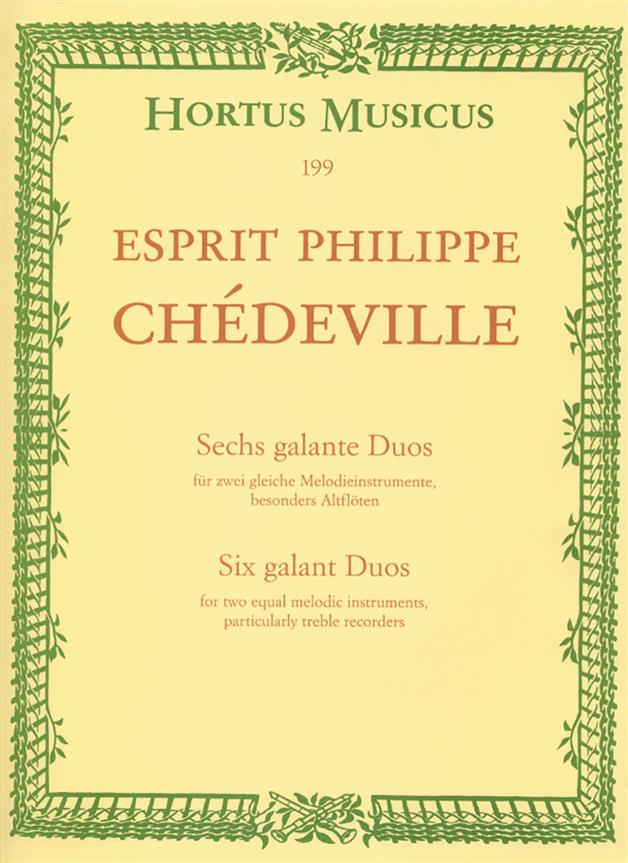 Chedeville: Six galant Duos for two Equal melodic instruments