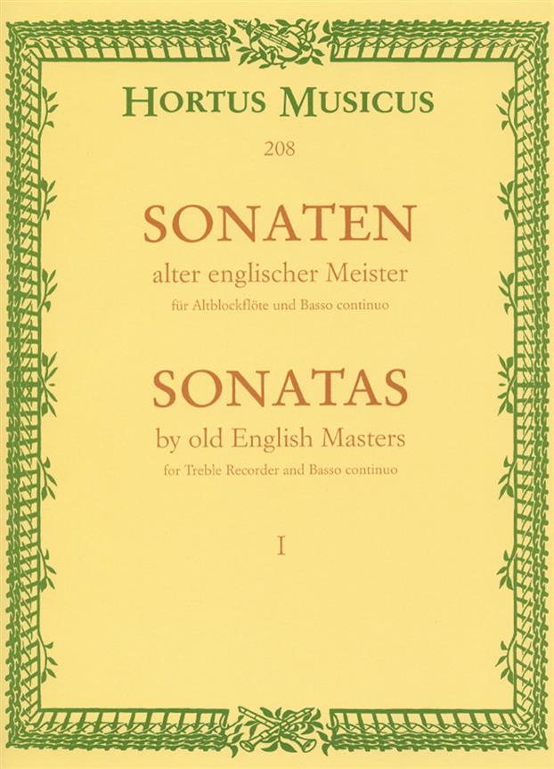 Sonaten Alter Englischer Meister For Altblockflöte und Basso continuo 1