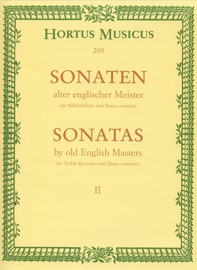 Sonaten Alter Englischer Meister For Altblockflöte und Basso continuo 2