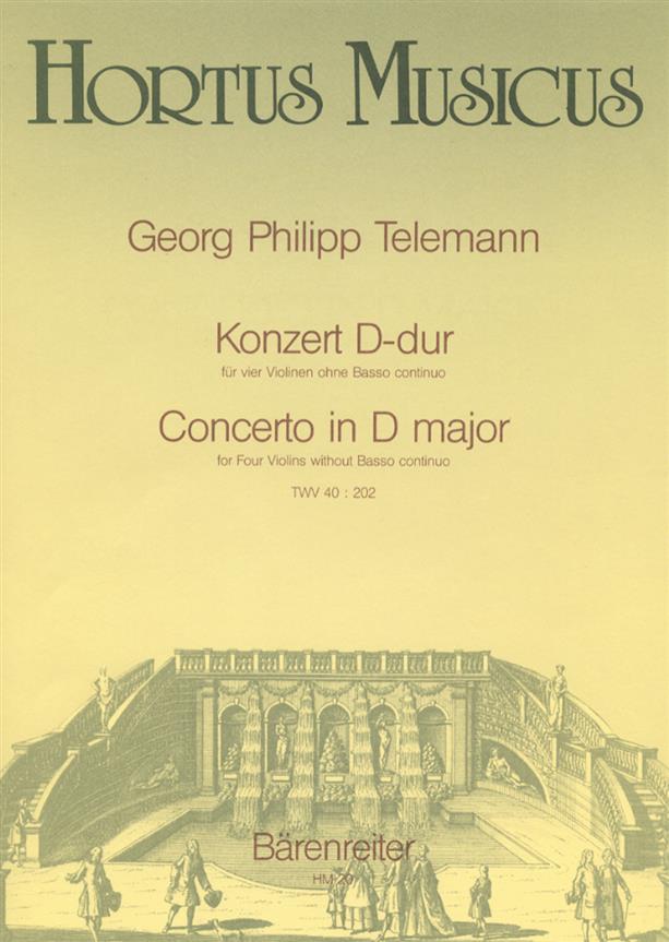 Telemann: Konzert fuer 4 Violinen ohne Baß - Concerto for 4 Violins without bass