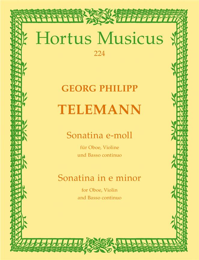 Telemann: Sonatina for Oboe, Violine (Diskantgambe) und Basso continuo