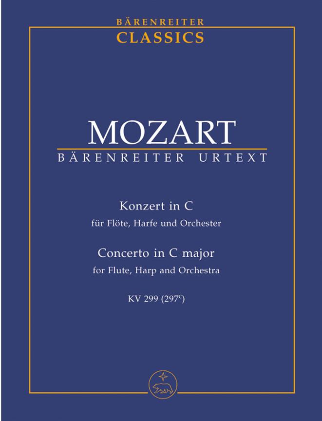 Mozart: Konzert Fur Flöte, Harfe und Orchester C-Dur KV 299 (Studiepartituur)