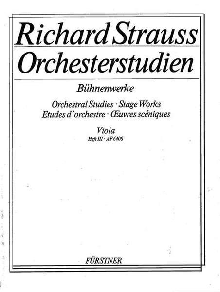 Richard Strauss: Orchestral Studies: Viola Band 3