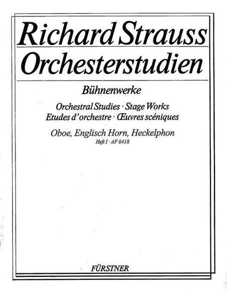 Richard Strauss: Orchestral Studies: Oboe Band 1