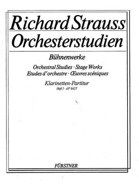 Richard Strauss: Orchestral Studies: Klarinette Band 1