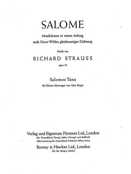 Richard Strauss: Salome op. 54