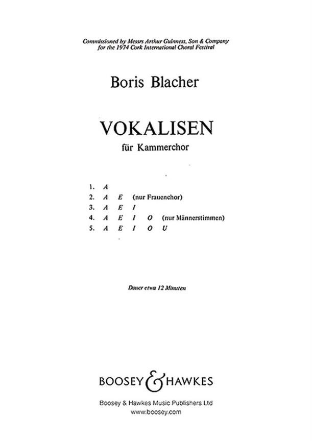 Boris Blacher: Vokalisen