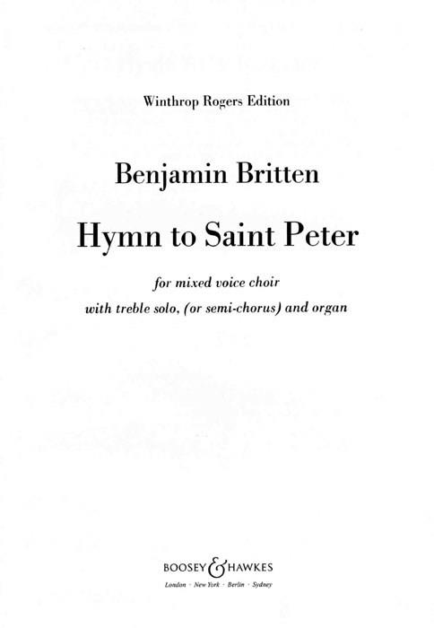 Benjamin Britten: Hymn to Saint Peter op. 56a
