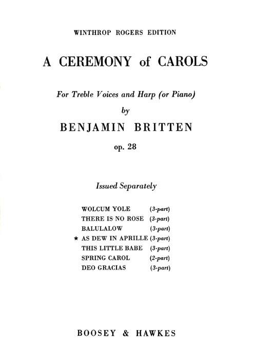 Benjamin Britten: A Ceremony of Carols op. 28