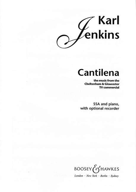 Karl Jenkins: Cantilena (SSA)