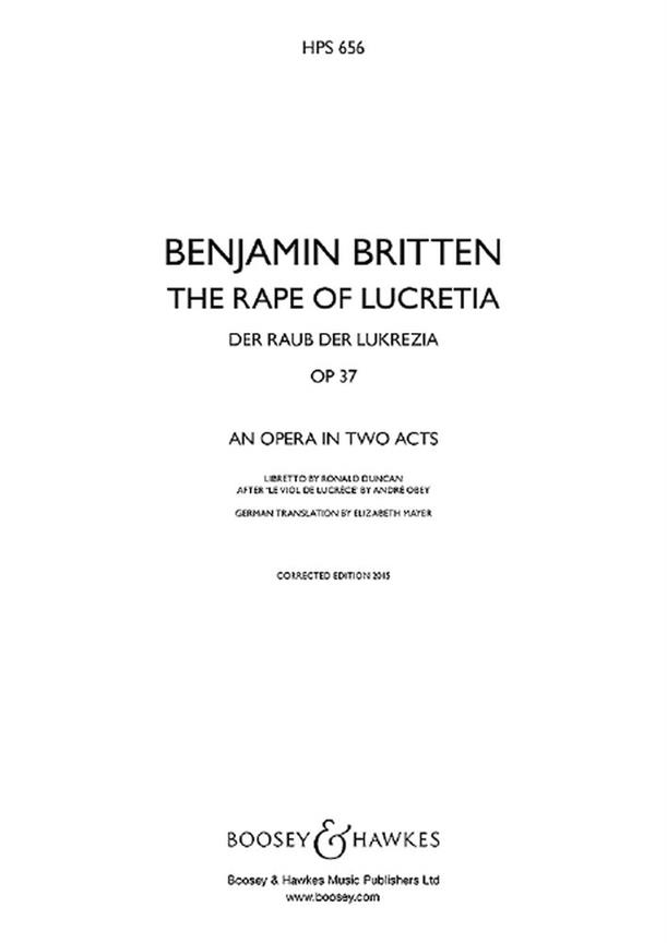 Benjamin Britten: Der Raub der Lukrezia op. 37