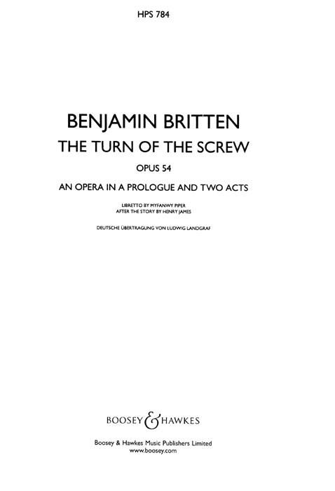 Benjamin Britten: The Turn of the Screw op. 54