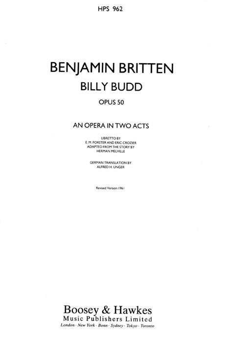 Benjamin Britten: Billy Budd op. 50