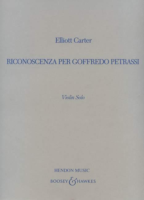 Elliot Carter: Riconoscenza per Gofueredo Petrassi