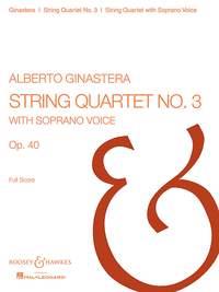 Alberto Ginastera: String Quartet 3 op. 40 (Partituur)