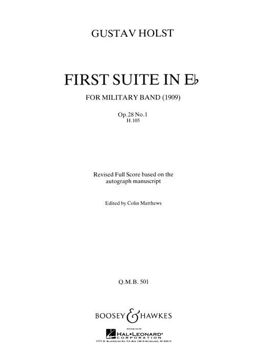 Gustav Holst: First Suite in E Flat (Harmonie)