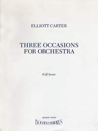 3 Occasions For Orchestra