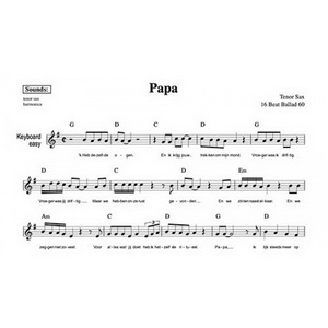 Suzan en Freek: Papa (Easy Keyboard)