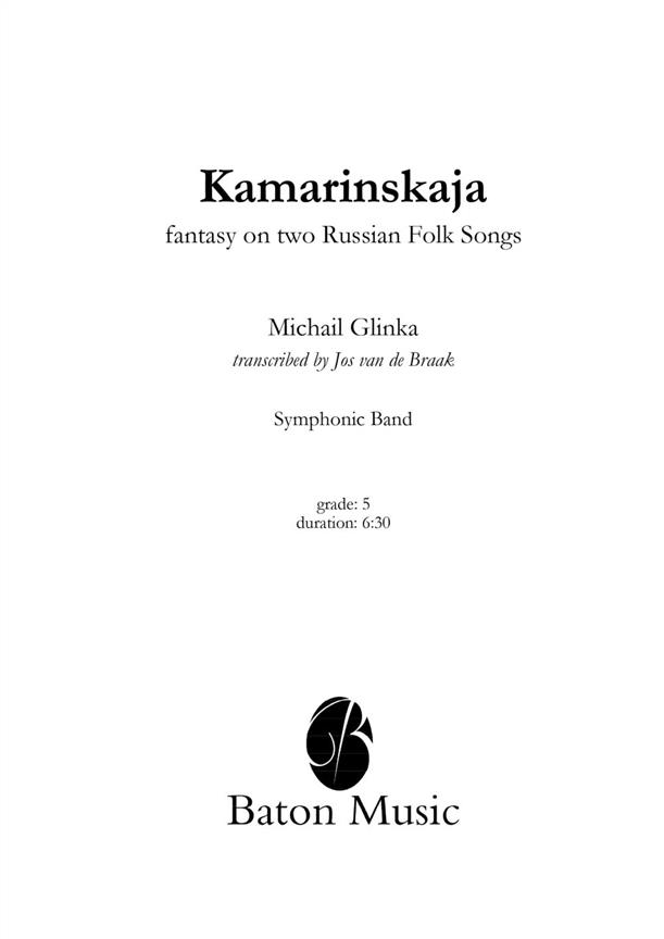 Glinka: Kamarinskaja (Fantasy on two Russian Folk Songs)