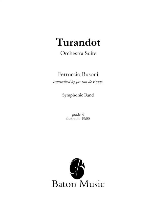 Busoni: Turandot Suite