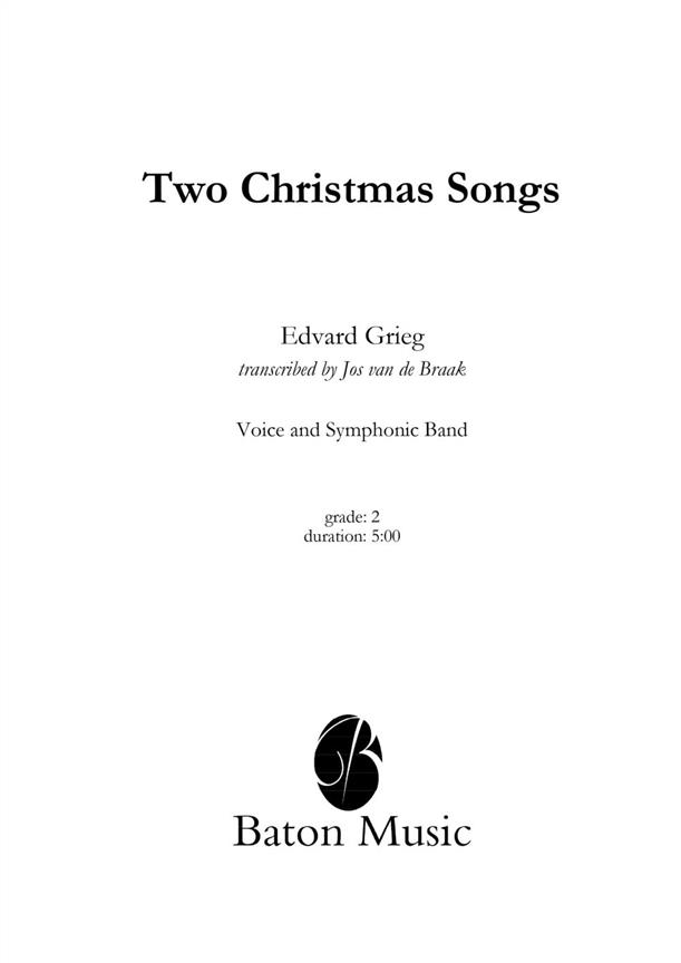 Grieg: Two Christmas Songs