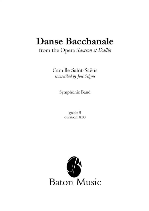 Saint-Saëns: Danse Bacchanale