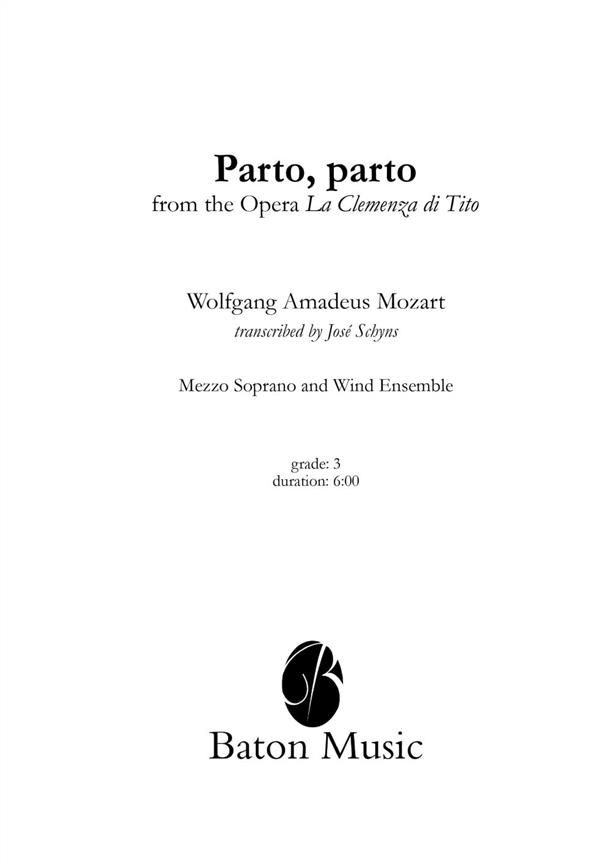 Wolfgang Amadeus Mozart:  Parto, parto