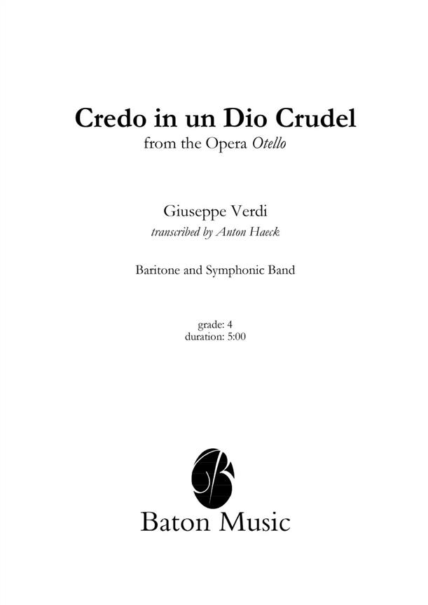 Verdi: Credo in un Dio crudel