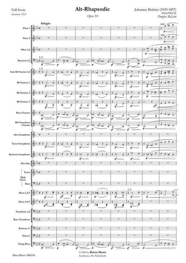 Brahms: Alt-Rhapsodie – Op. 53