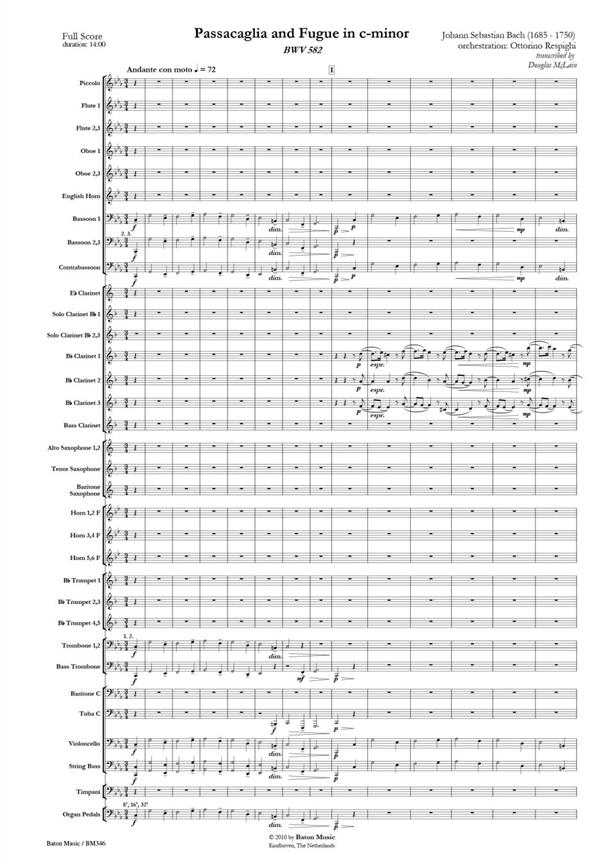 Bach: Passacaglia and Fuge – BWV 582