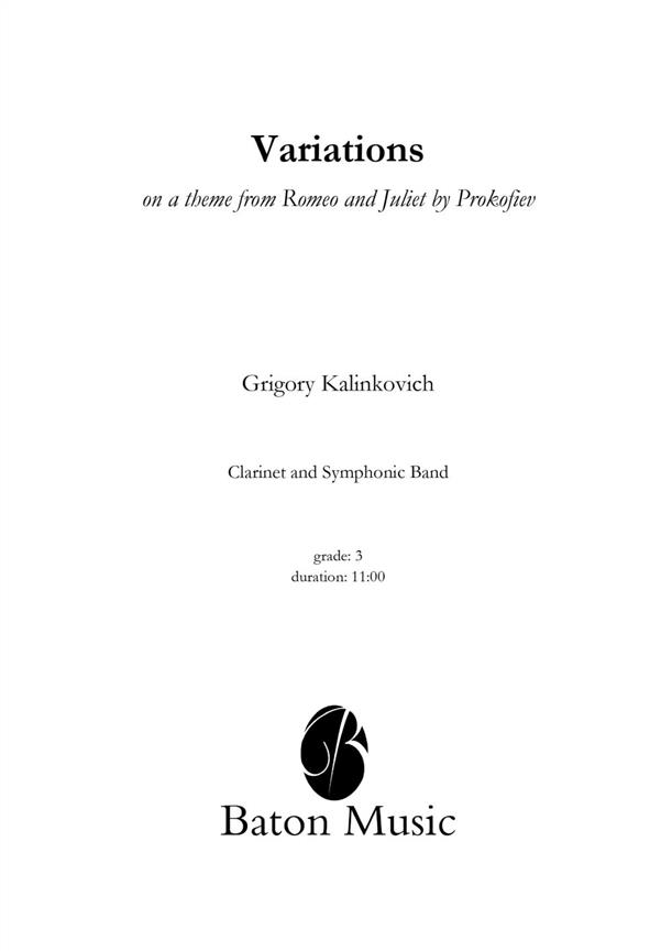 Grigory Kalinkovich: Variations