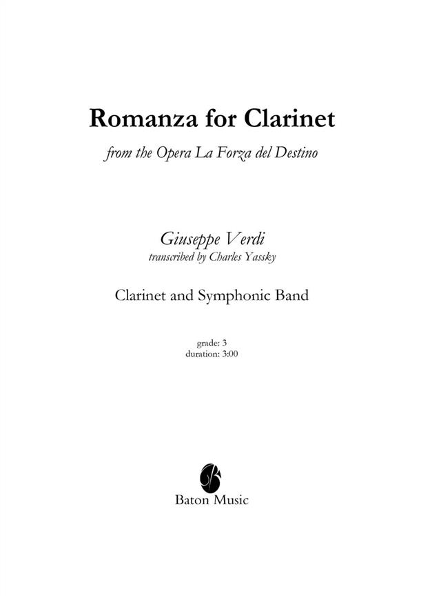 Romanza for Clarinet