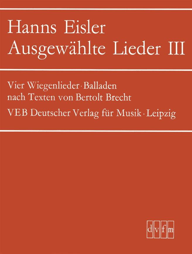 H. Eisler: Ausgewahlte Lieder 3