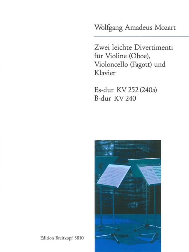 Mozart: 2 Easy Divertimenti in Eb major K. 252 (240a) and in Bb major K. 240