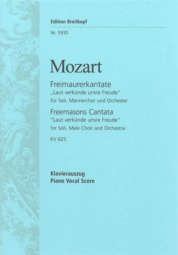 Mozart: Freimaurerkantate KV 623 (Vocal Score)