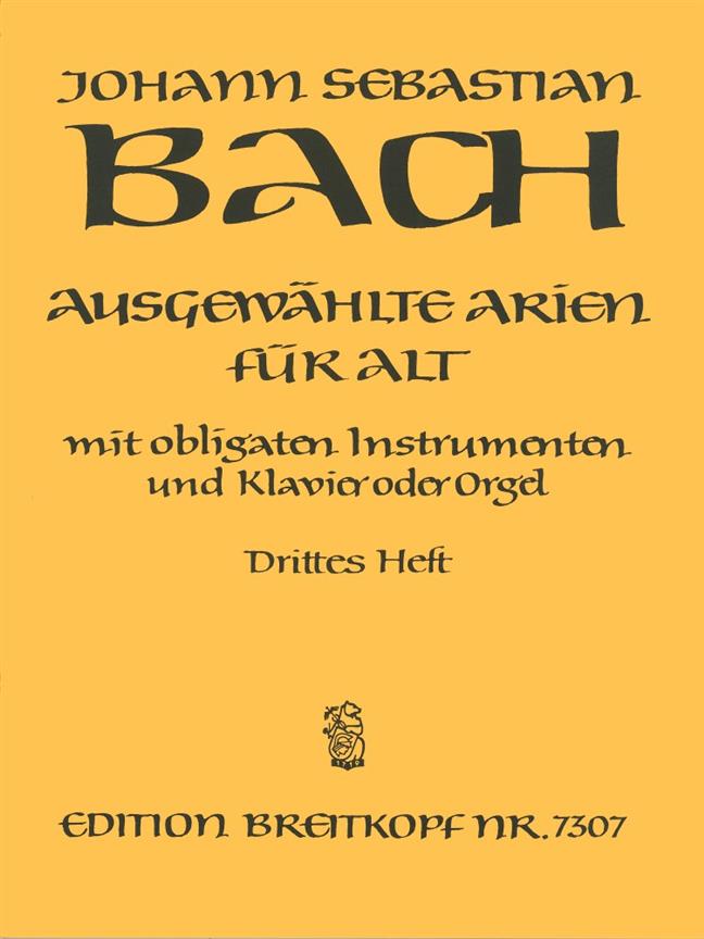 Bach: Ausgewählte Arien für Alto 3