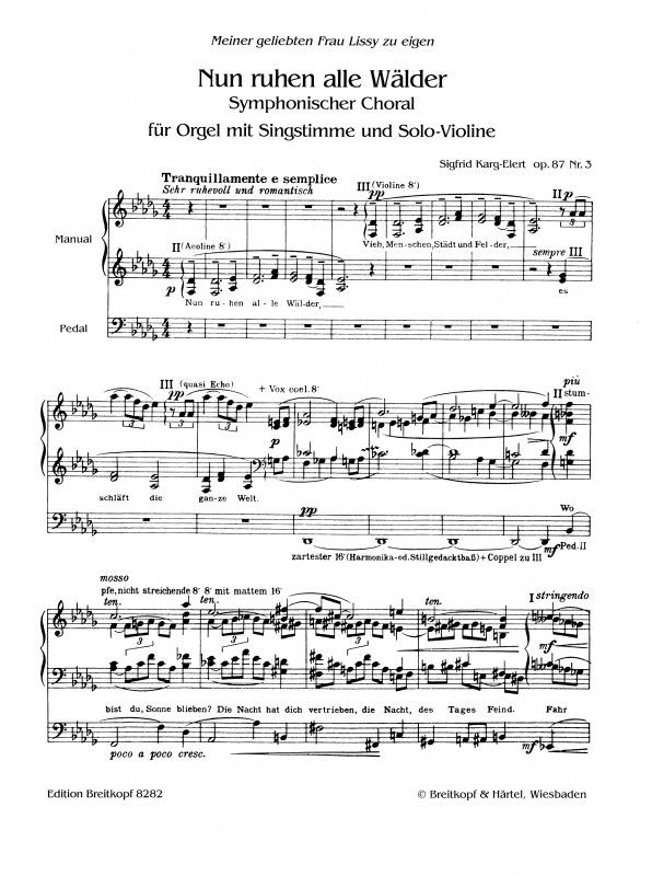 Sigfrid Karg-Elert: 3 symphonische Choräle op.87/3