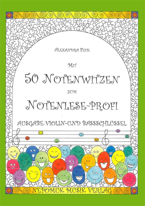 Alexandra Fink: Mit 50 Notenwitzen zum Notenleseprofi(Ausgabe Bassschlüssel)