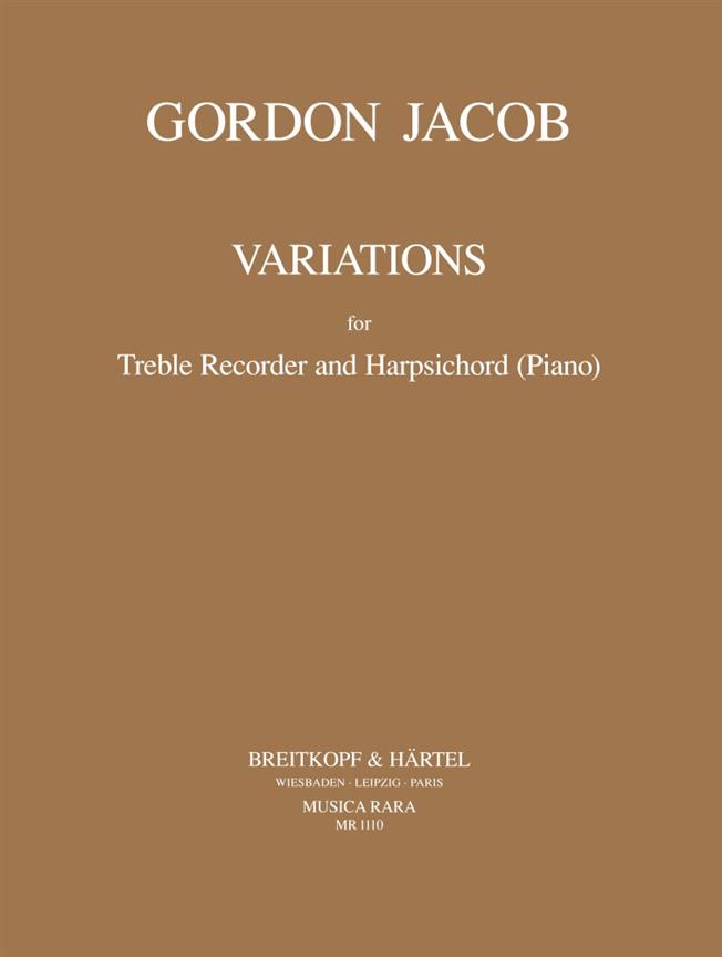 Gordon Jacob: Variations for Treble Recorder