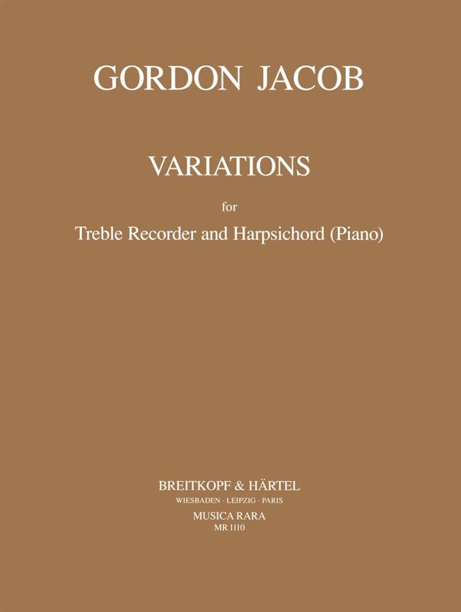 Gordon Jacob: Variations for Treble Recorder