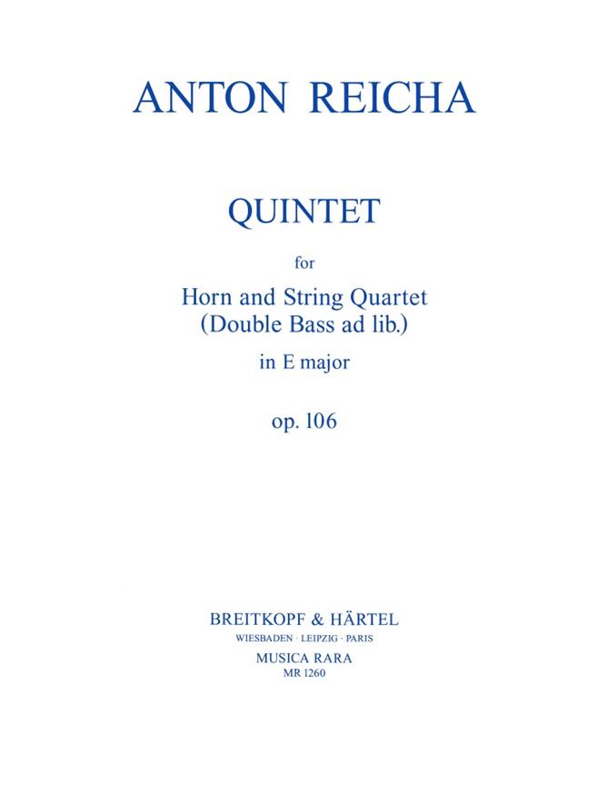 Anton Reicha: Quintett in e op. 106