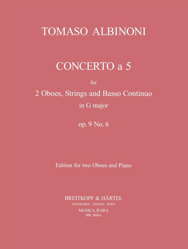 Albinoni: Concerto a 5 in G op. 9/6 (Piano Reduction)