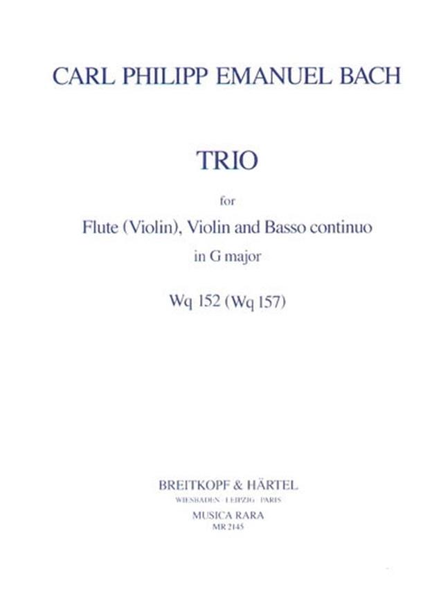 Bach: Trio Sonata in G major Wq 152 (Fluit, Viool, Piano)