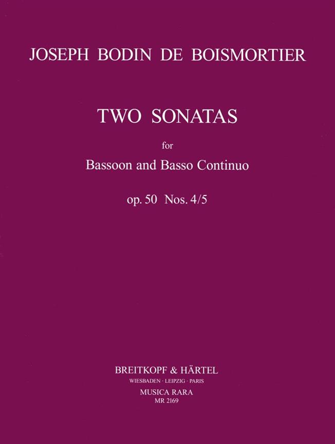 Joseph Bodin de Boismortier: Sonaten in d, c, op. 50/4-5