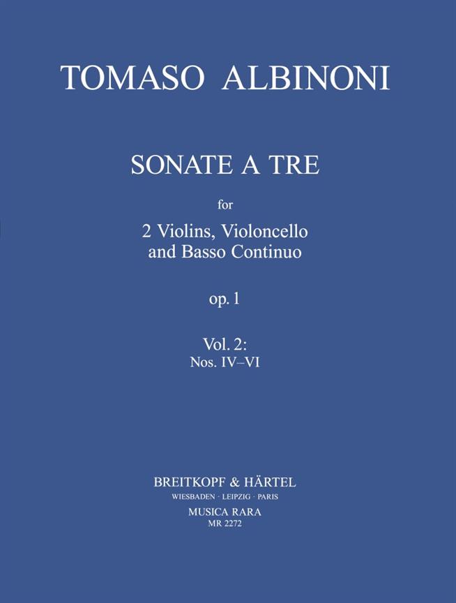 Tomaso Albinoni: Sonate a tre op.1 Heft 2: Nr. IV-VI