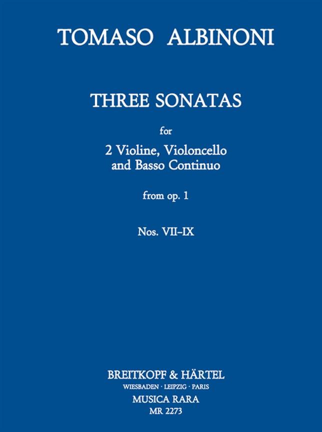 Tomaso Albinoni: Sonate a tre op.1 Heft 3: Nr. VII-IX