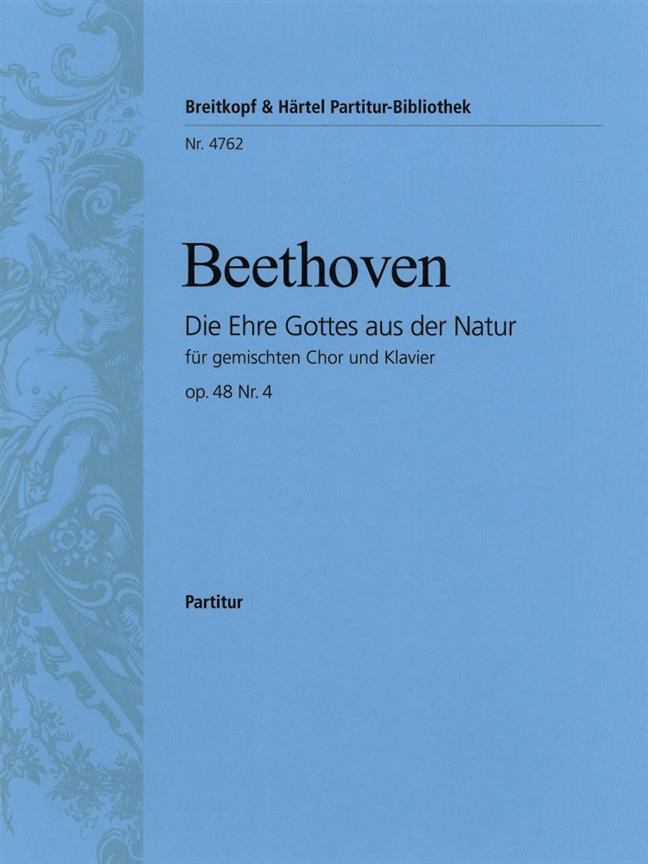 Ludwig van Beethoven: Ehres Gottes Aus Natur (Partituur)